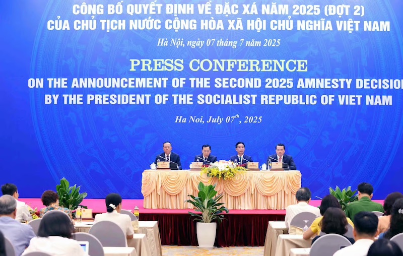 Họp báo công bố Quyết định về đặc xá đợt 2 năm 2025 của Chủ tịch nước